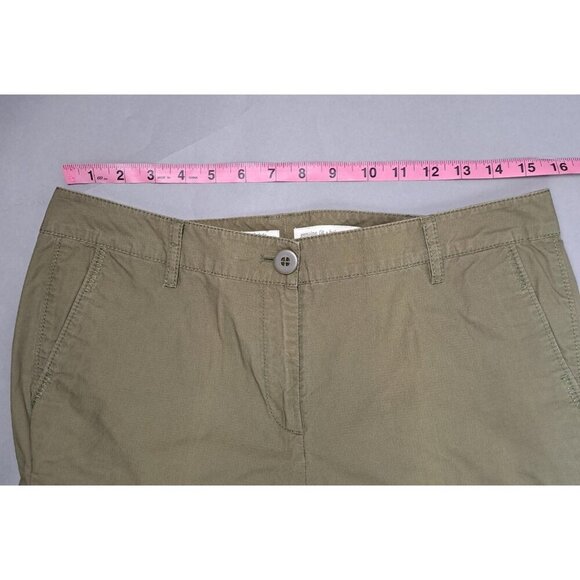 J. Jill Women's Genuine Fit Below Waist Capri Cropped Pants Sz 12 Green - Picture 2 of 11